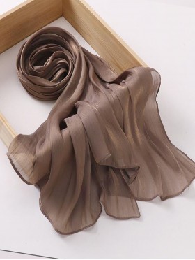 Solid Color Silk Feeling Scarf